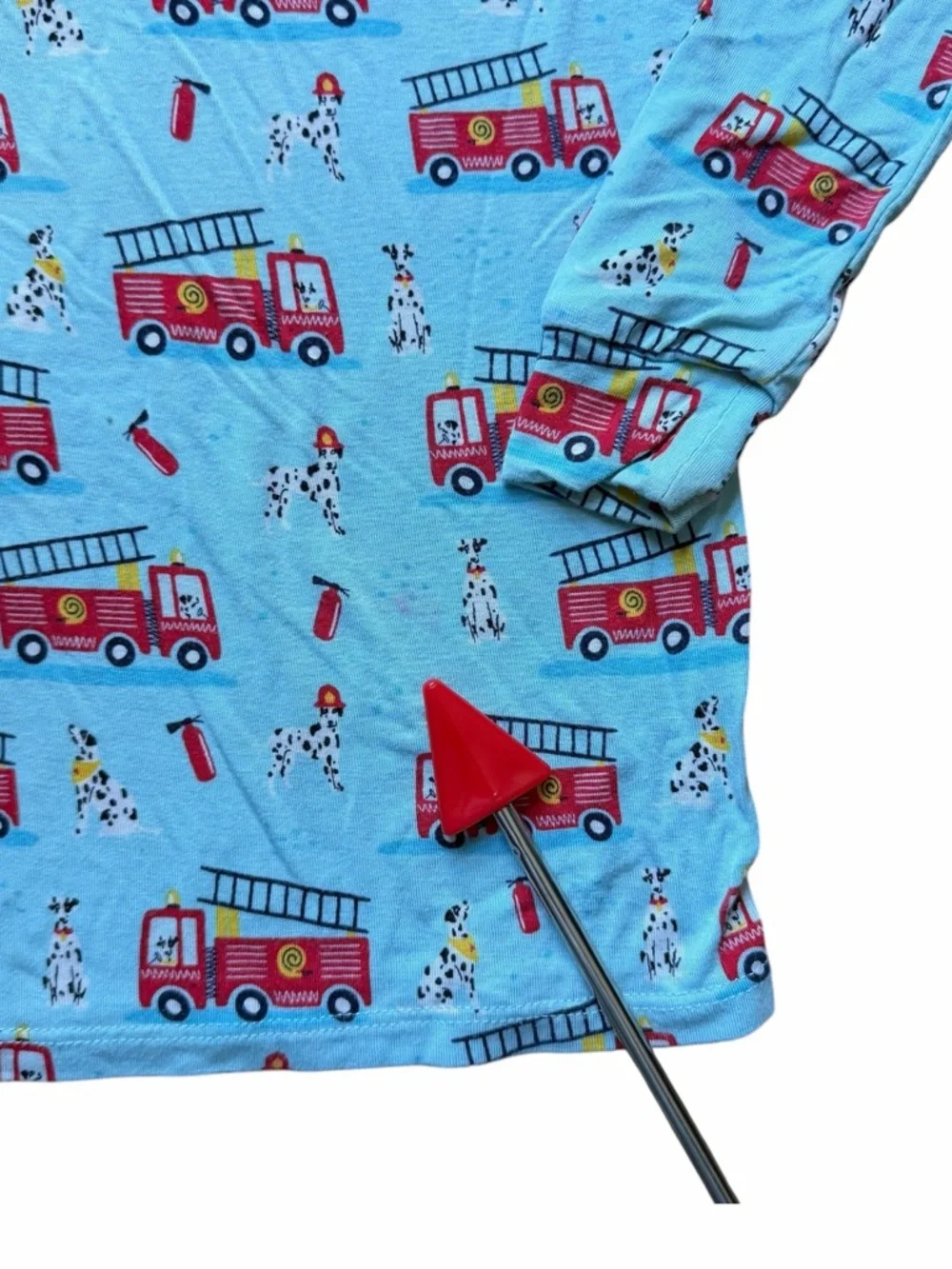 RuggedButts Blue Fire Truck Pajama Set 3T Kids Soft Stretch Sleepwear Cozy